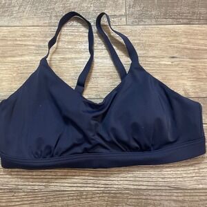 Athleta Navy Blue Bikini Swim Top Adjustable Straps 32D/DD 335825-02